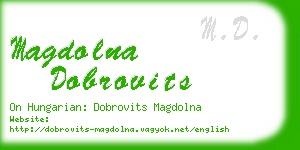 magdolna dobrovits business card